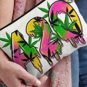 Colorful Dripping 420 Graphic Pillow